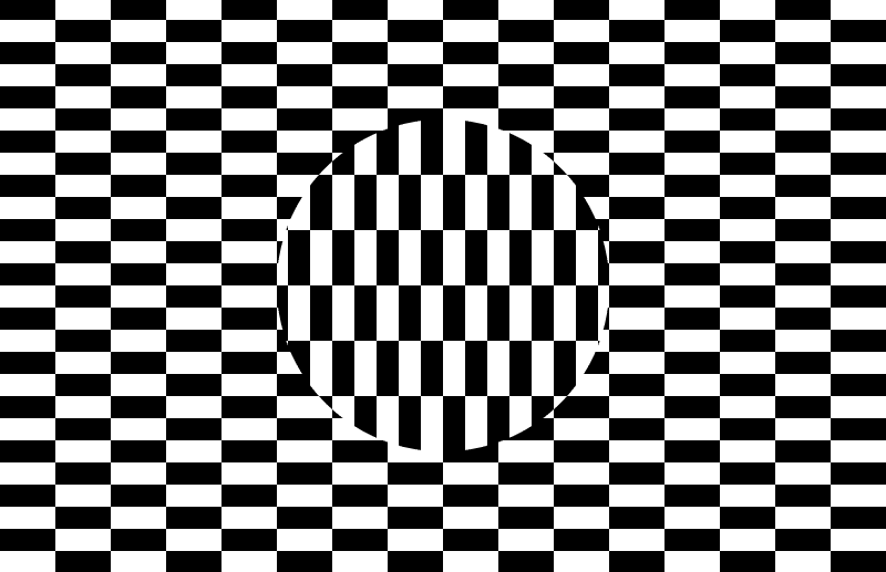 Классическая оптическая иллюзия Оучи 