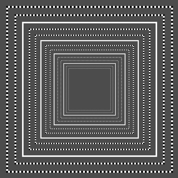Иллюзия Акиоши Китаока “Мерцающие контуры квадрата"
