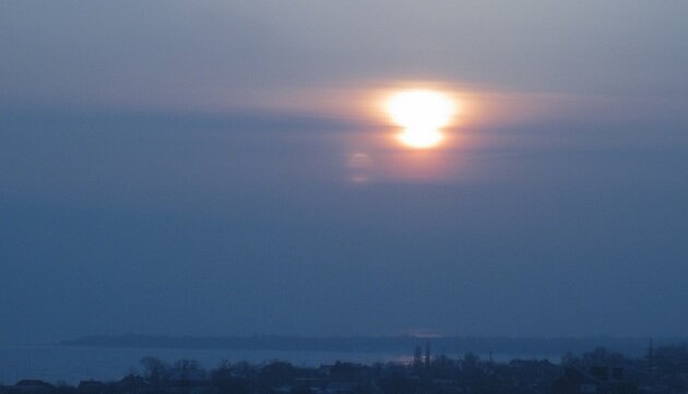Оптическое явление Два Солнца над Таганрогом 