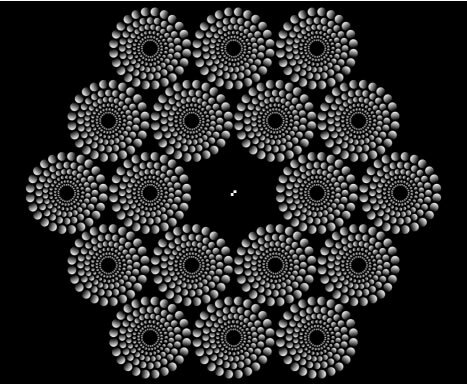 Оптическая иллюзия вращающихся дисков